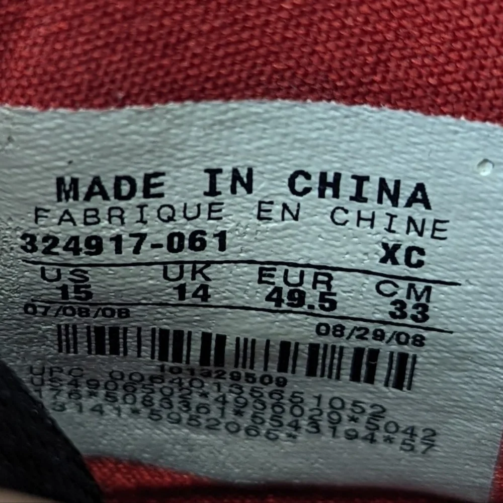 Nike Zoom Flight Dunk Hoop Basketball Men's Shoes. 324917-061 Size 15 Rare Red B